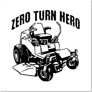 Zero Turn Hero, ztm lawn mower boss design Posters and Art